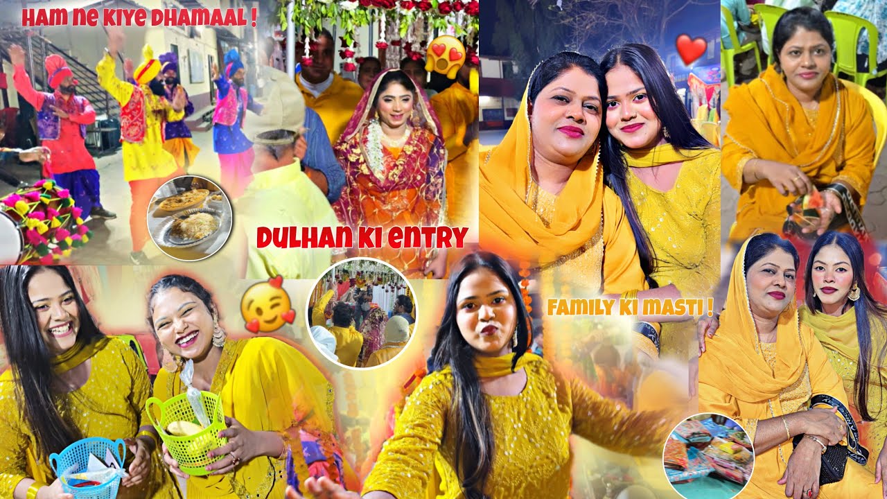 Cousin’s Haldi Ceremony 💛 | Full Masti & Family Fun  #haldi #familyvlog #weddingreels #desiwedding 