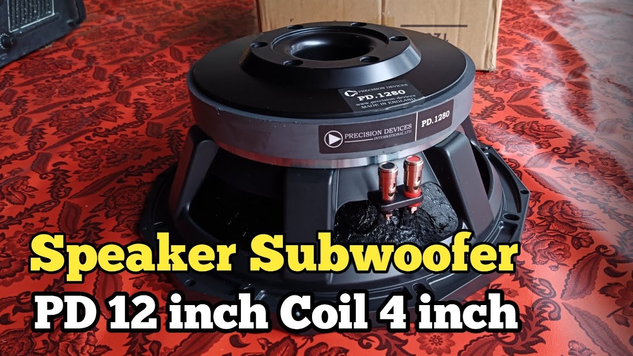 Speaker subwoofer PD 12 inch voice coil 4 inch cocok untuk Sound miniatur