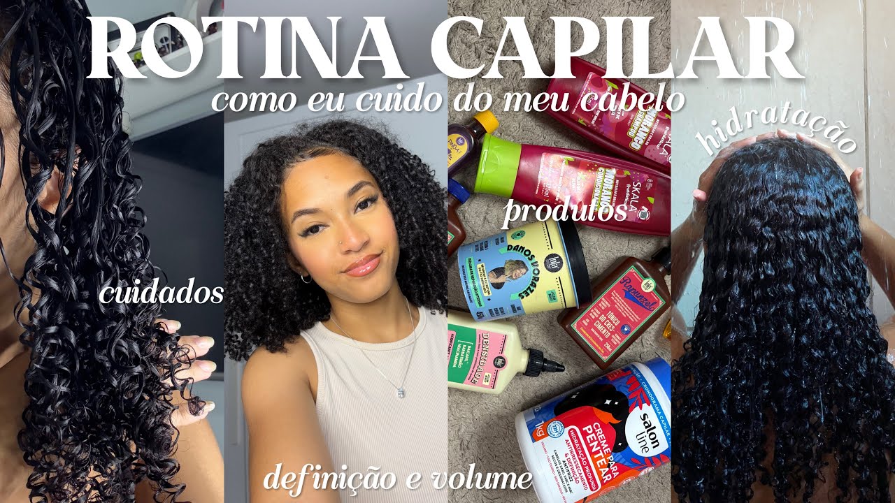 rotina capilar 💇🏻‍♀️ como eu cuido do meu cabelo cacheado | hidratação, finalização, acidificação