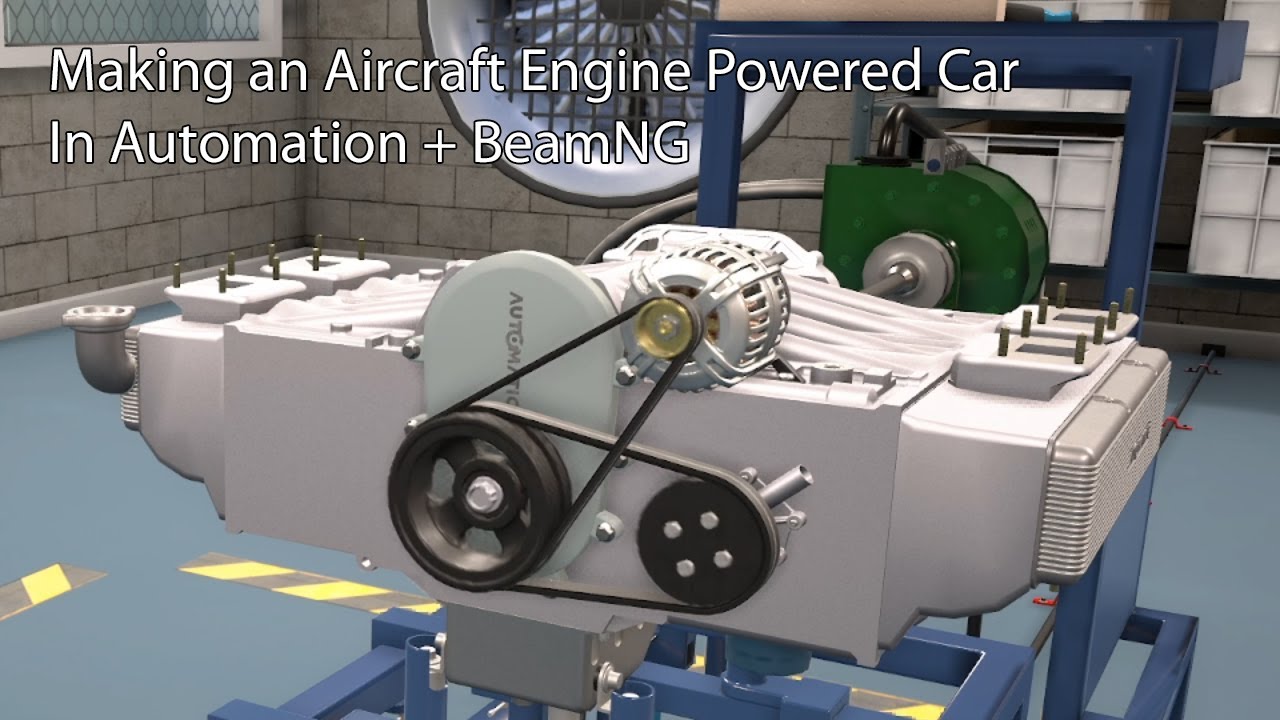 Making an Aircraft Engine Powered Car In Automation + BeamNG
