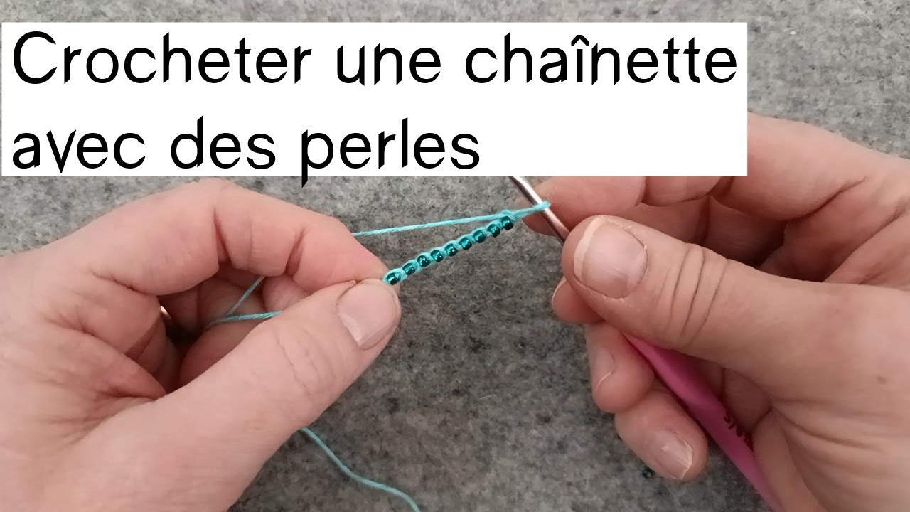 Crocheter avec des perles : une chaînette avec perles !
