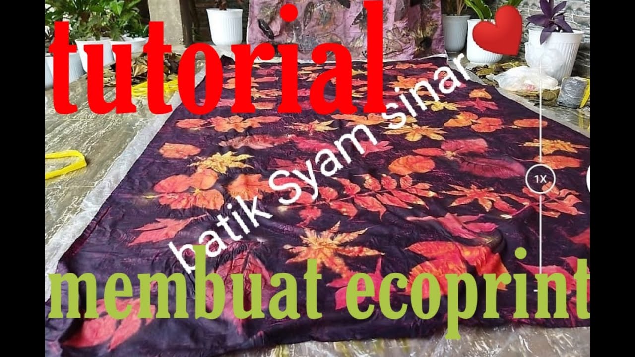 membuat ecoprint  dengan 3 zat warna alam
