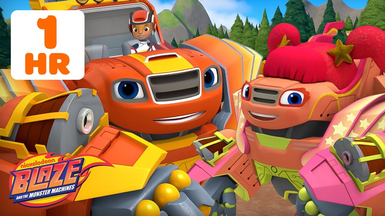 60 MINUTES of Blaze's Races & Adventures with FAMILY! ❤️ | Blaze and the Monster Machines