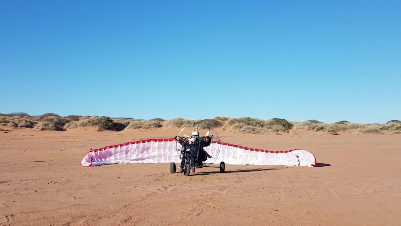 despegues  y aterrizajes en paratrike paramotor