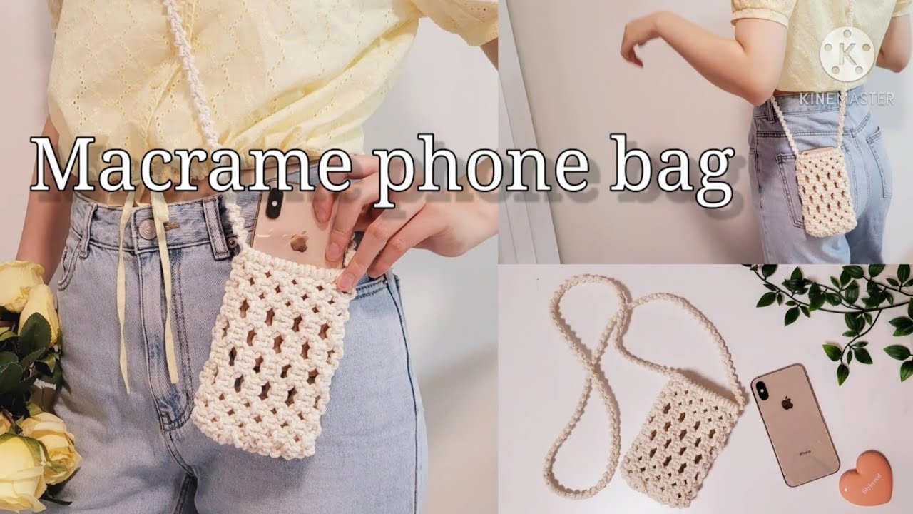 ENG) Macrame bag /Macrame phone bag 마크라메 핸드폰 가방