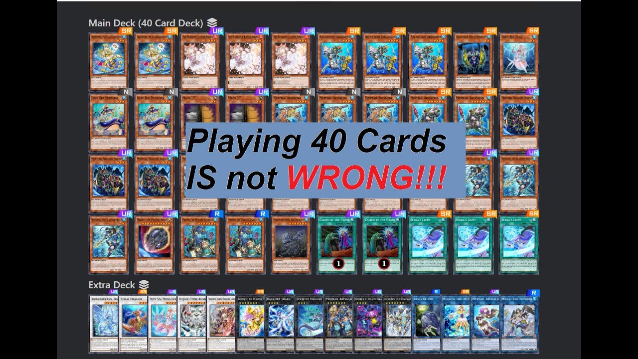Should you play 40 cards?