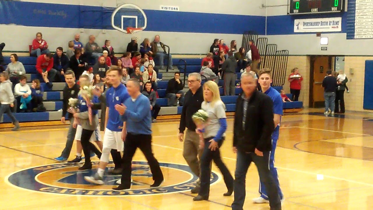 Nouvel seniors and parents on senior night vs MLS...