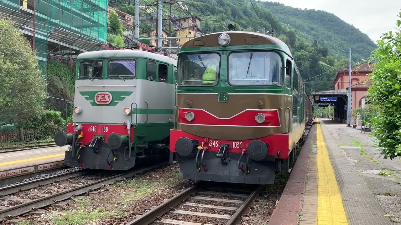 E646.158 + D343.1031 in testa al treno storico Lecco - Bellano il 29 maggio 2019