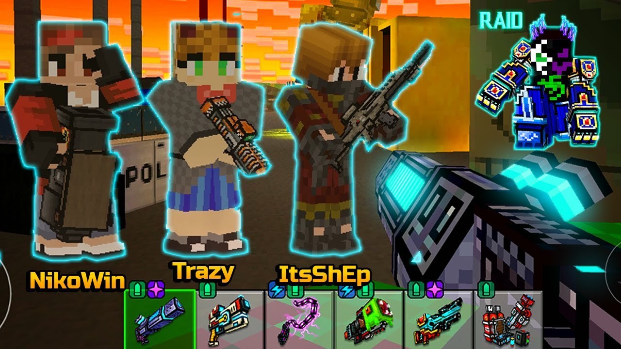 ULTIMATUM RAID (Medium) - Pixel Gun 3D - JustSpawn & NikoWin & Other