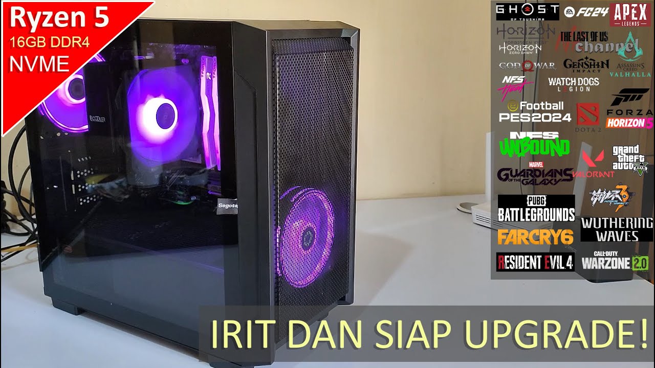 Rakit PC Gaming 4,7 Juta Baru! Irit daya & Siap upgrade ke depannya | Bisa Wukong? Ryzen 5 5500GT