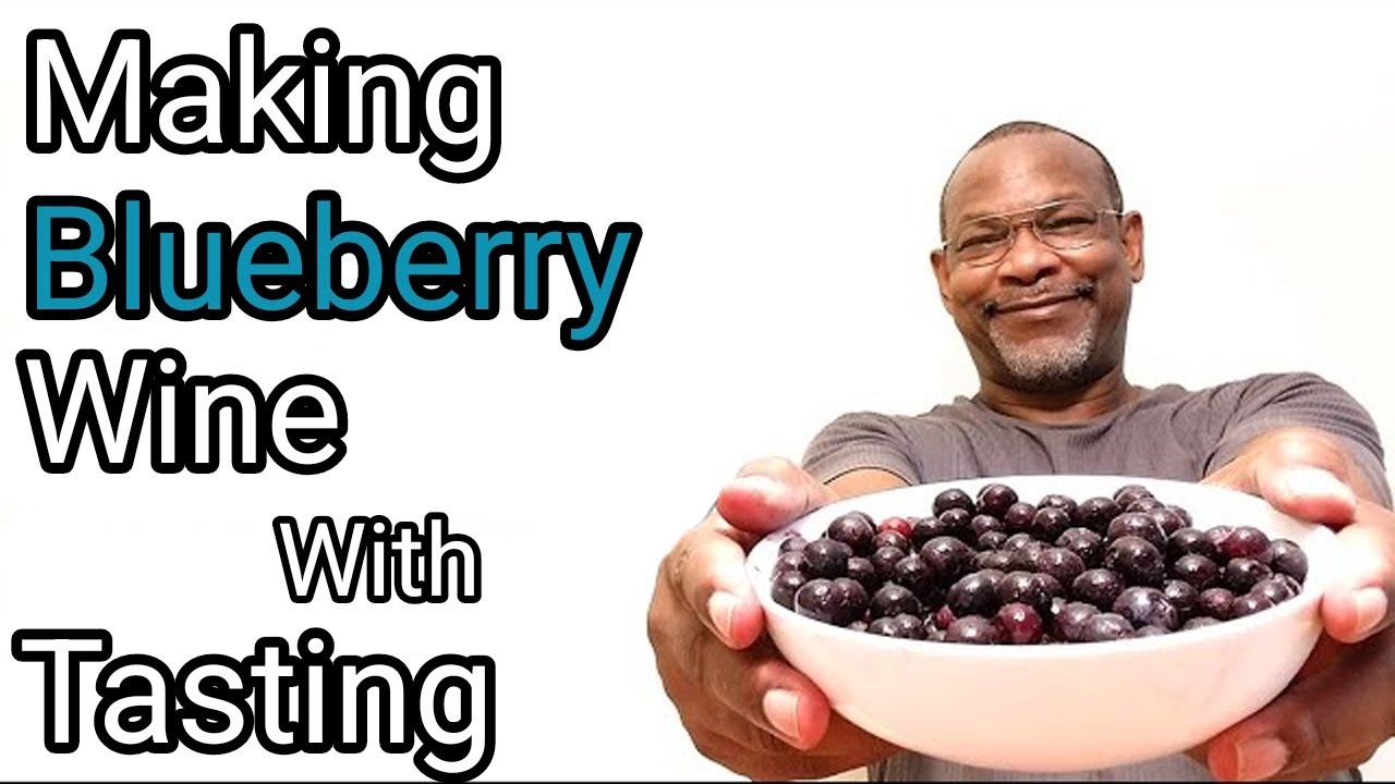 Making Blueberry Wine 13% ABV
