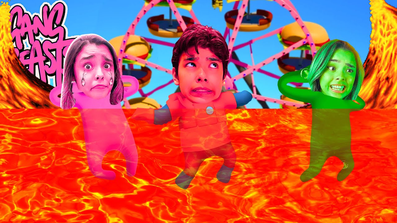 A CIDADE DAS MASSINHAS FOI INUNADA POR LAVA (Gang Beasts)