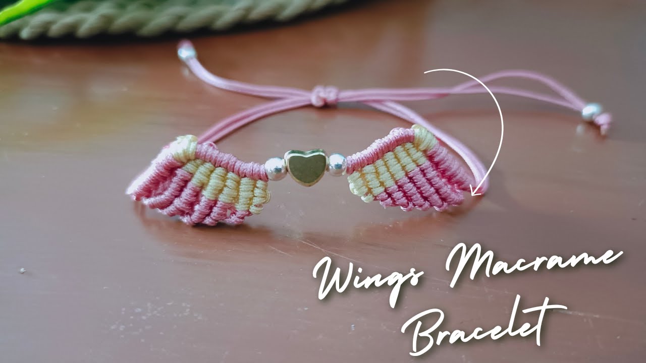 DIY / Wings Macrame Bracelet Tutorial / How To Make Macrame Bracelet