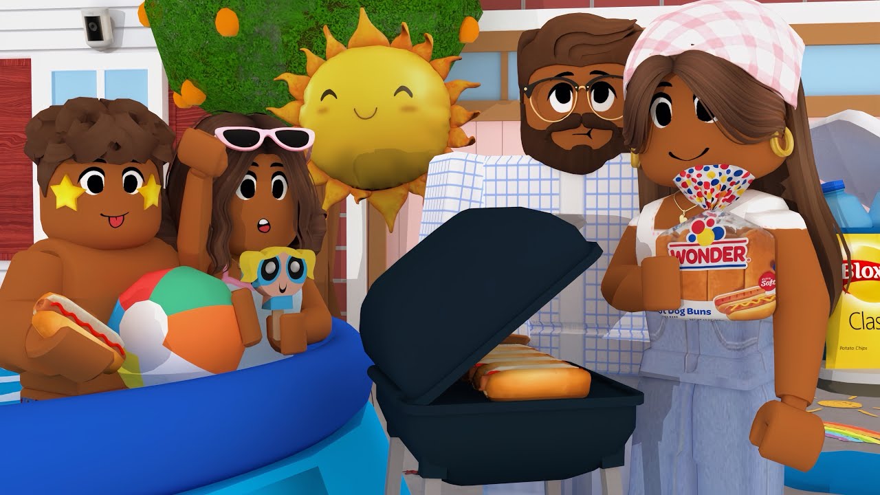 ☀️CHAOTIC FAMILY SUMMER ROUTINE 🌭*MOVIES, BBQ & CHORES* Bloxburg Voiced Roleplay Roblox #roleplay