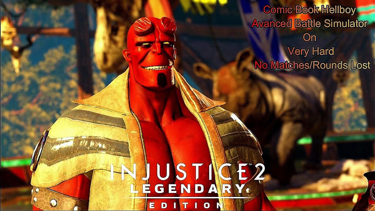 Injustice 2 - Comic Book Hellboy Advanced Battle Simulator On Very Hard No Matches Lost/Rounds Lost