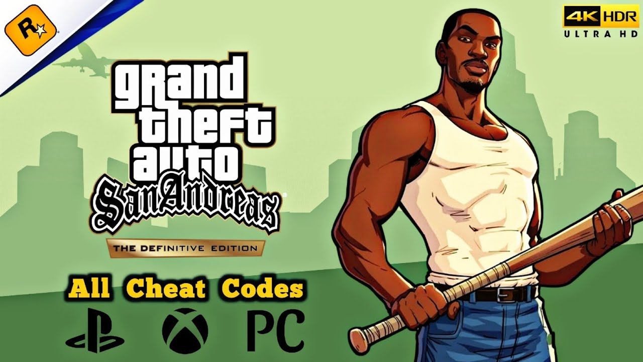 GTA San Andreas Definitive Edition - All Cheat Codes ( PS4, PS5, XBOX, PC ) - 4K 60FPS HDR