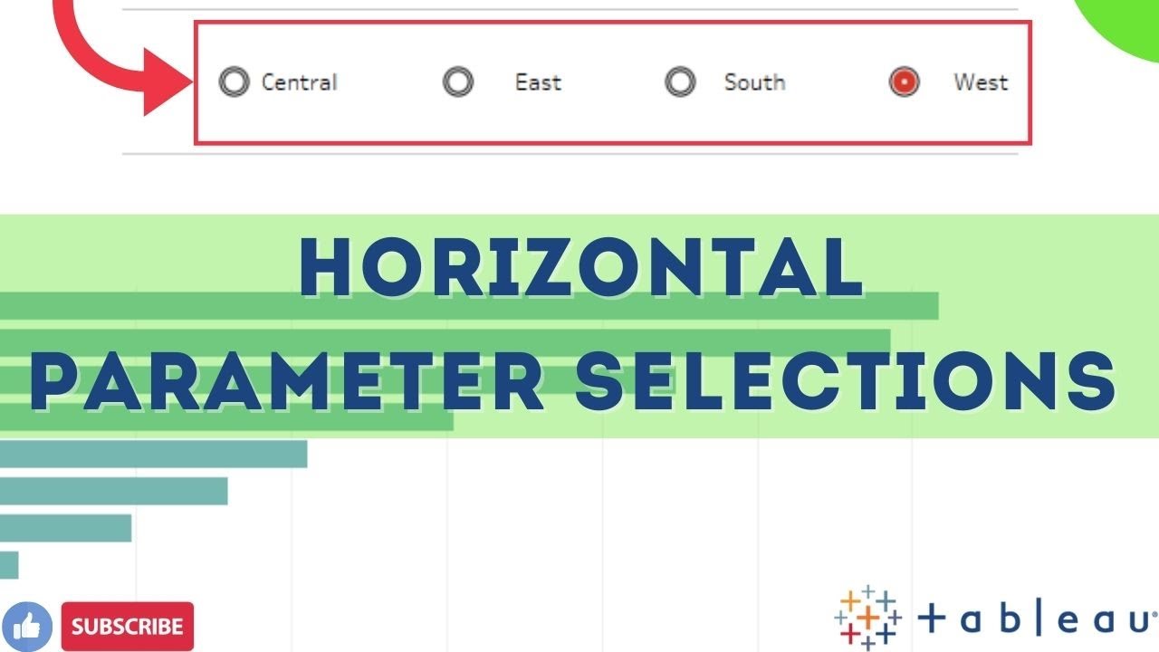 Как создать горизонтальный выбор параметров с помощью переключателей в Tableau? Пользовательские ...