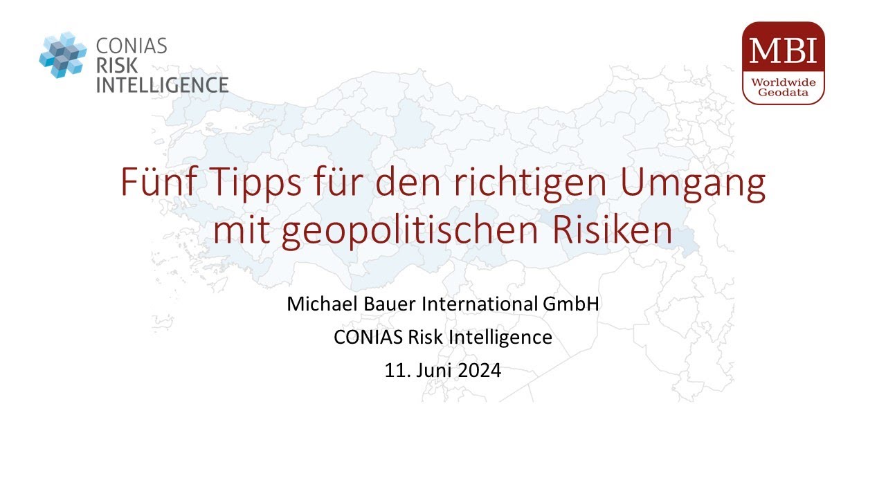 Webinar: Fünf Tipps für den richtigen Umgang mit geopolitischen Risiken