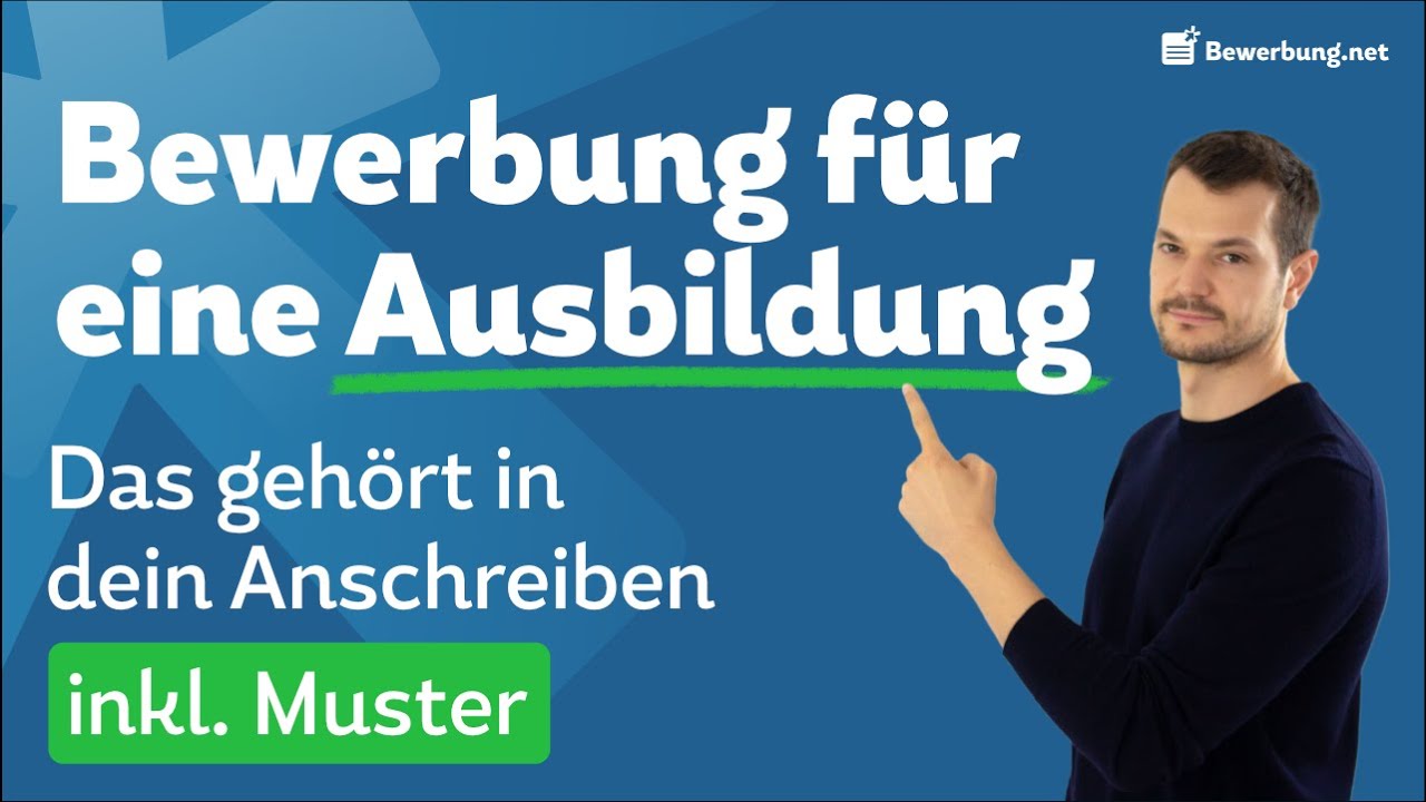 Bewerbung schreiben f&uuml;r eine Ausbildung - So geht es richtig! Vorlagen + Muster