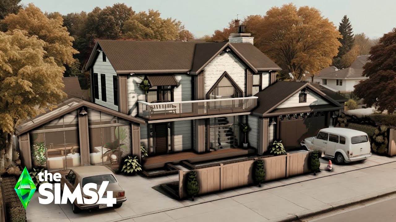 AUTUMN FAMILY HOUSE - Relaxing Speed Build - ASMR | The Sims 4 - no cc.
