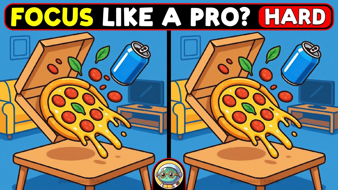 🐢🧩 Spot 3 Differences | Test Your Sharp Eyes 🧩🐢 | Quizonaut Turtle