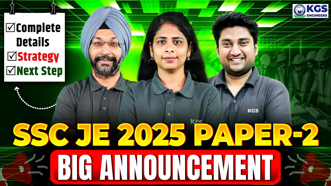 SSC JE 2025 | SSC JE Complete Preparation Strategy | This Should Be Your Next Step 🤯 | KGS Engineers