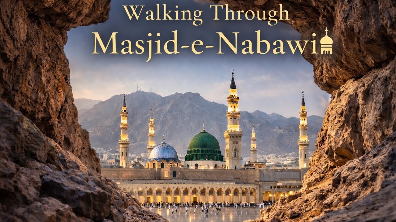 Walking Through Masjid e Nabwi 🕌 | A Beautiful Panoramic View of Masjid e Nabwi | Darood Pak❤️