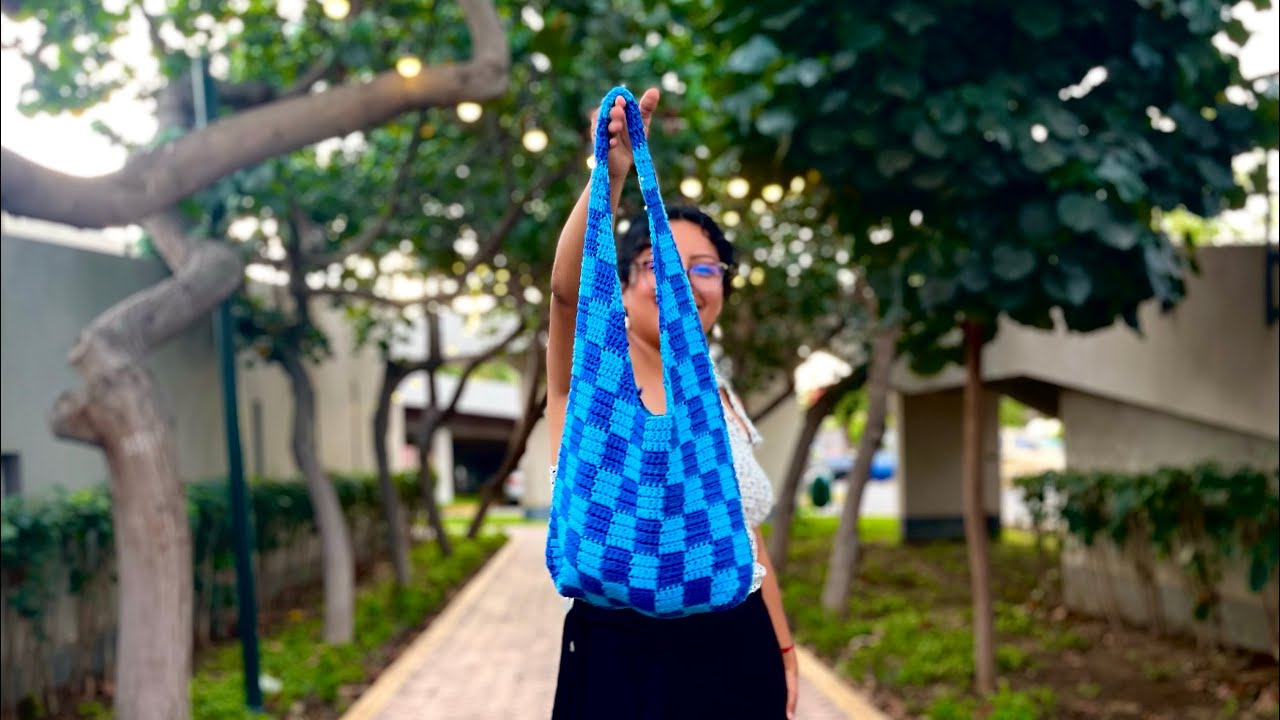 Bolso tejido a CROCHET - Tapestry / Cambio de color | Lesly Vallejos ✨