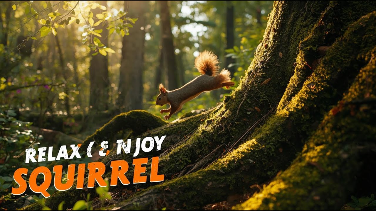 Beautiful Squirrel Actions for Stress Relief and Relaxation