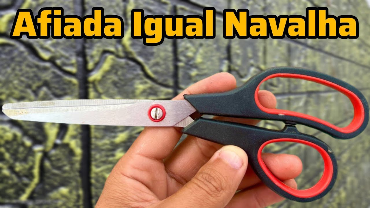Como AMOLAR TESOURA Igual Navalha