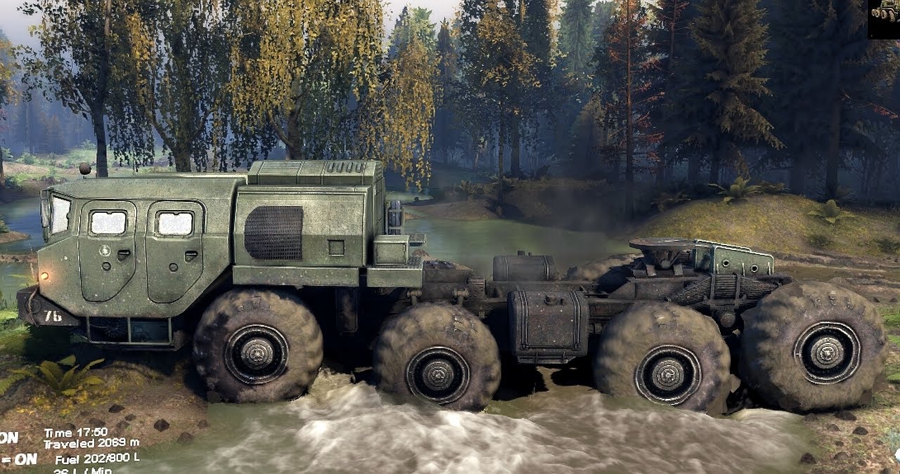 SPINTIRES 2014 Full Version Preview - MAZ 7310 8x8 Truck With Engine Problems
