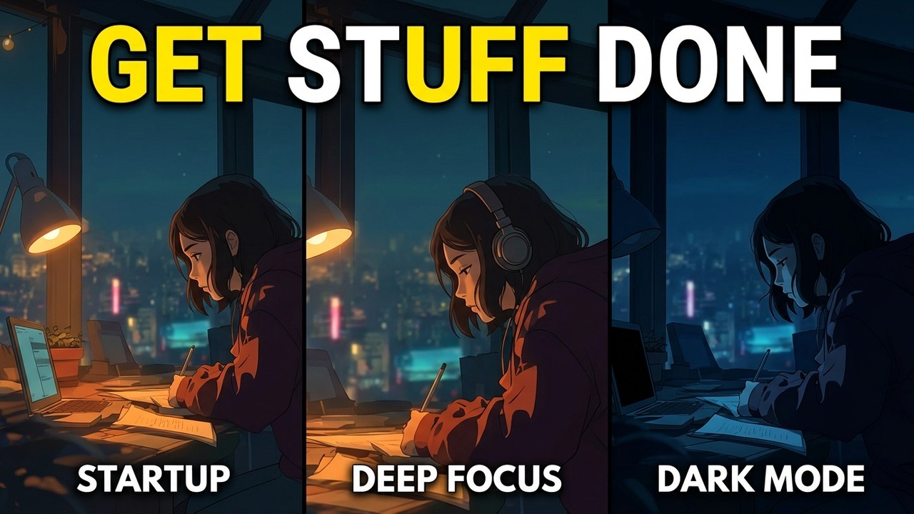 Deep Focus Lofi 2026 | 432Hz Dark Screen Study Beats for Maximum Concentration