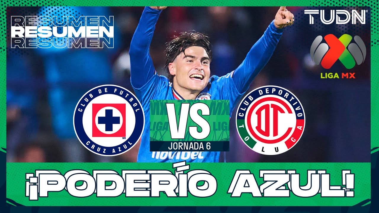 Resumen - Cruz Azul vs Toluca | Liga MX - Jornada 6 Apertura 2025 | TUDN