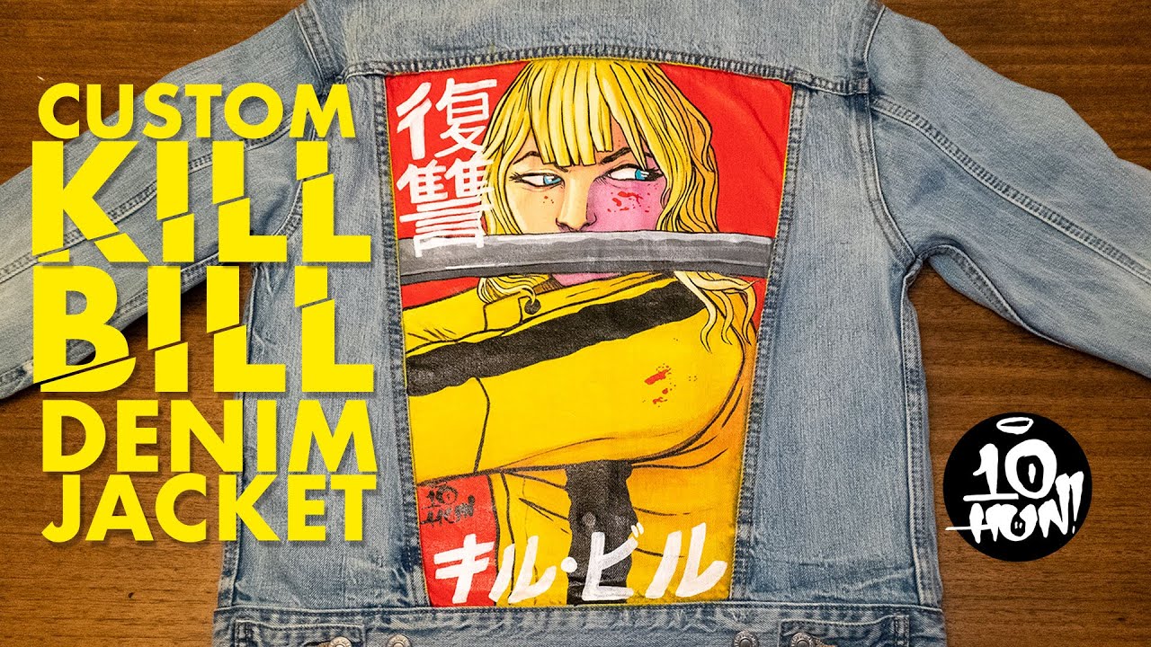 Custom Kill Bill Denim Jacket - Hand Painted using GAC 900