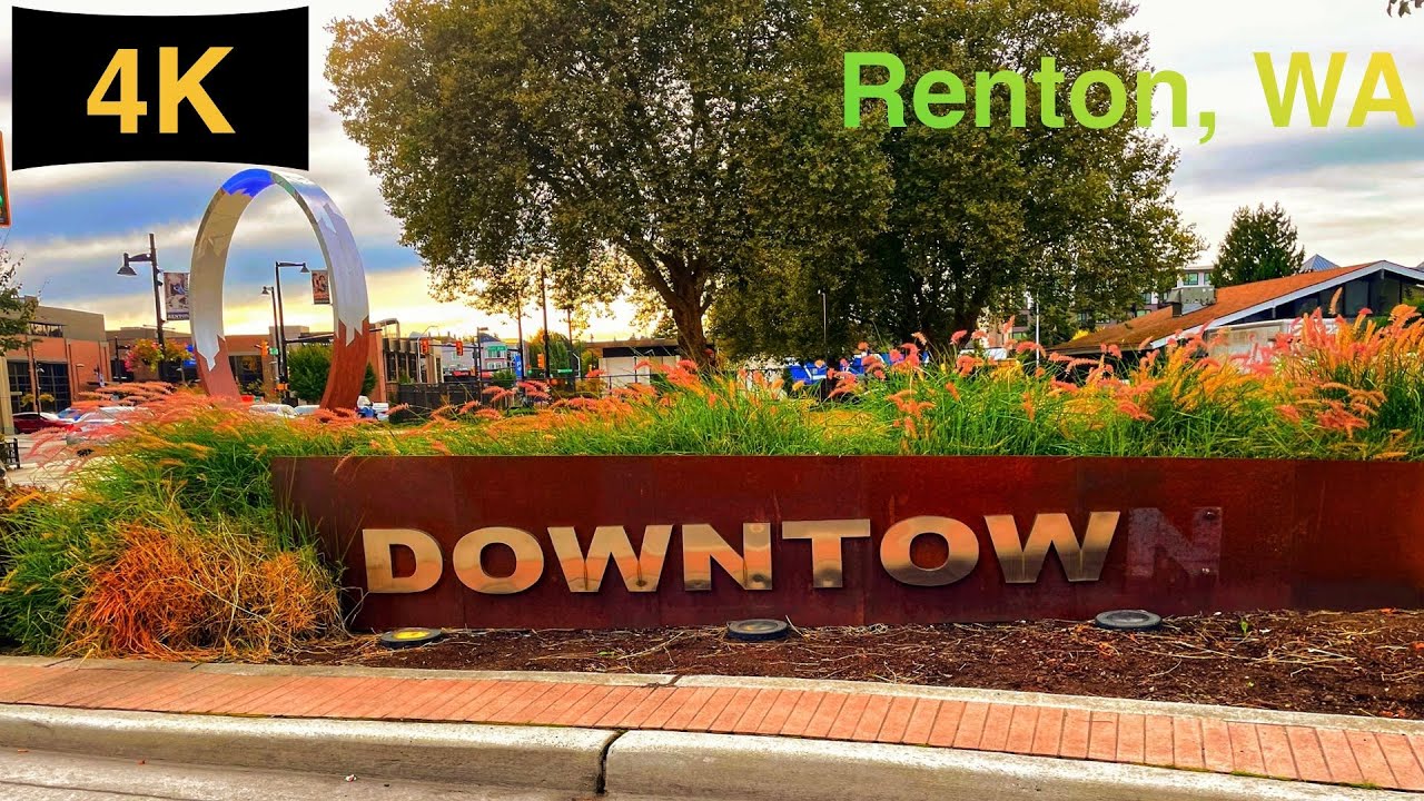 Downtown Renton, WA Driving Tour in Summer 2022.