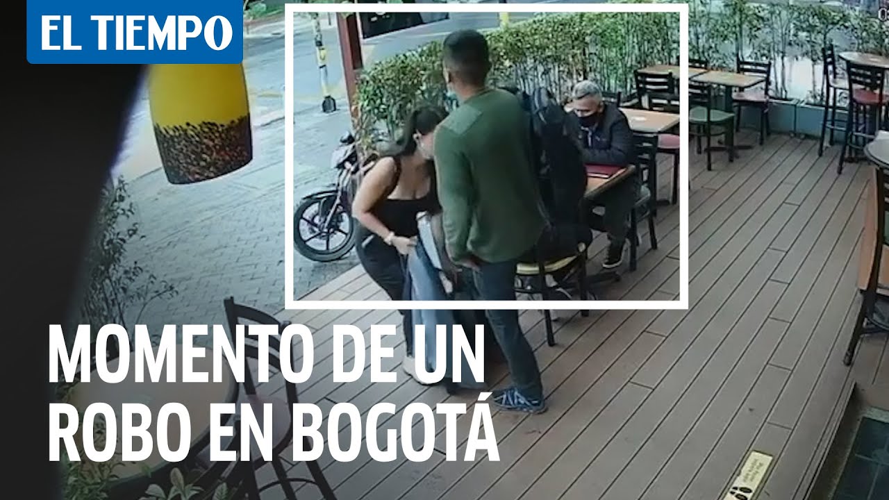 Video muestra el momento exacto de un robo en Bogotá