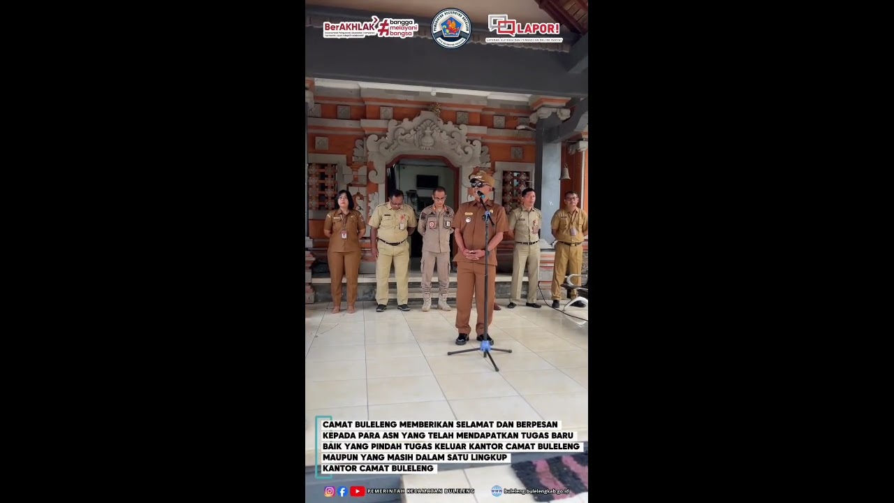 APEL PAGI CAMAT BULELENG TEKANKAN INTEGRITAS PEGAWAI
