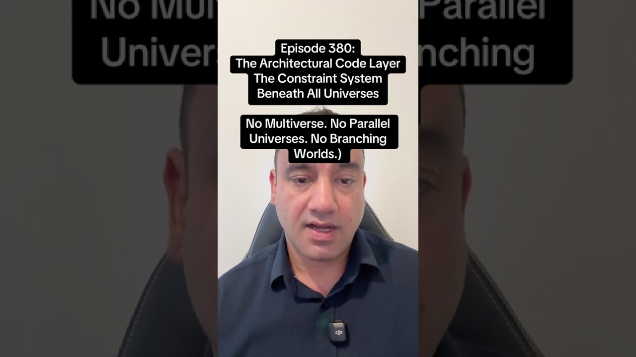 Episode 380: EPISODE 380 — THE ARCHITECTURAL CODE LAYER. The Constraint System Beneath All Universes