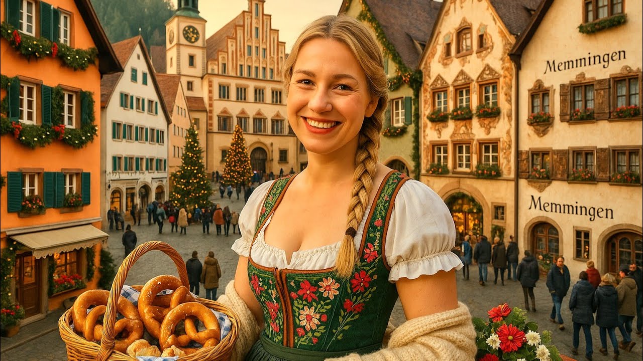 Germany 🇩🇪  Bavaria | Beautiful Walk in Memmingen City 4K Video
