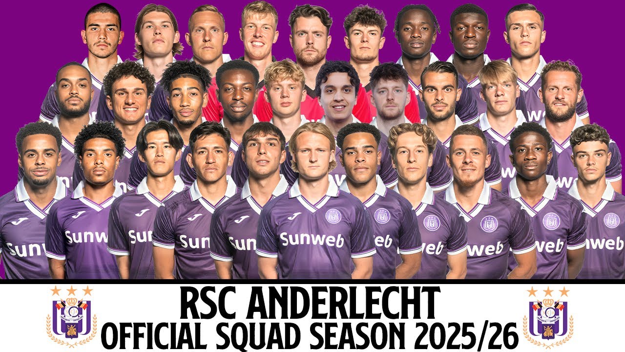 RSC Anderlecht Official Squad Season 2025/26 | Anderlecht Squad 2025/26 | Jupiler Pro League 2025/26