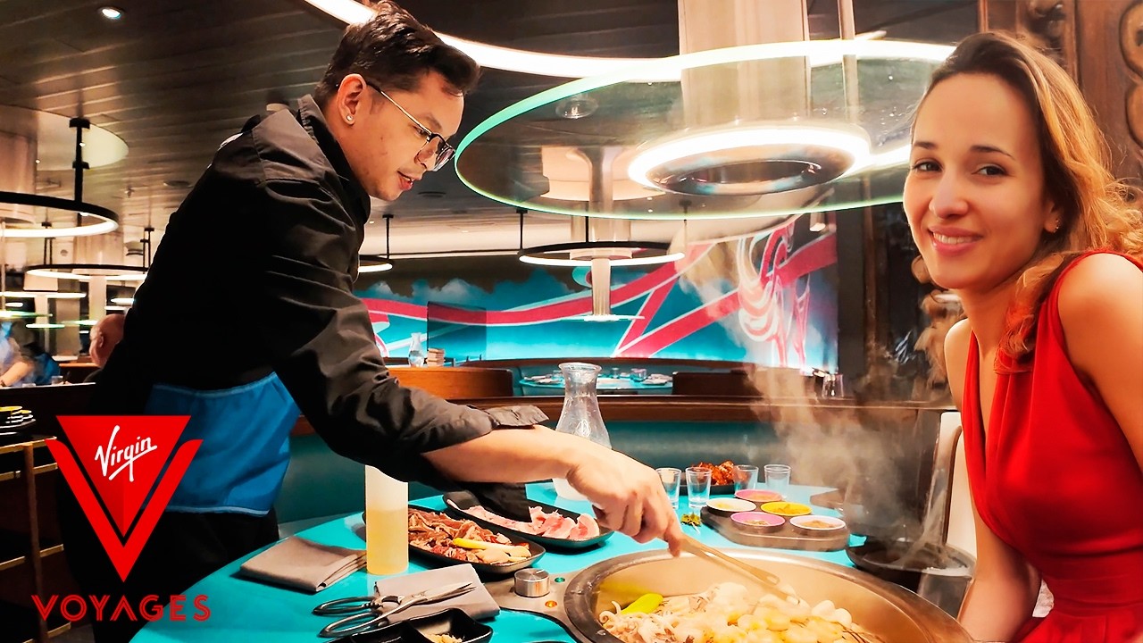 🍱 Virgin Voyages Gunbae Korean BBQ Review | Food, Fun & Flames at Sea!