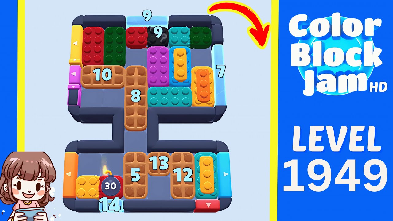 Color Block Jam Level 1047 (1949) Solution Walkthrough