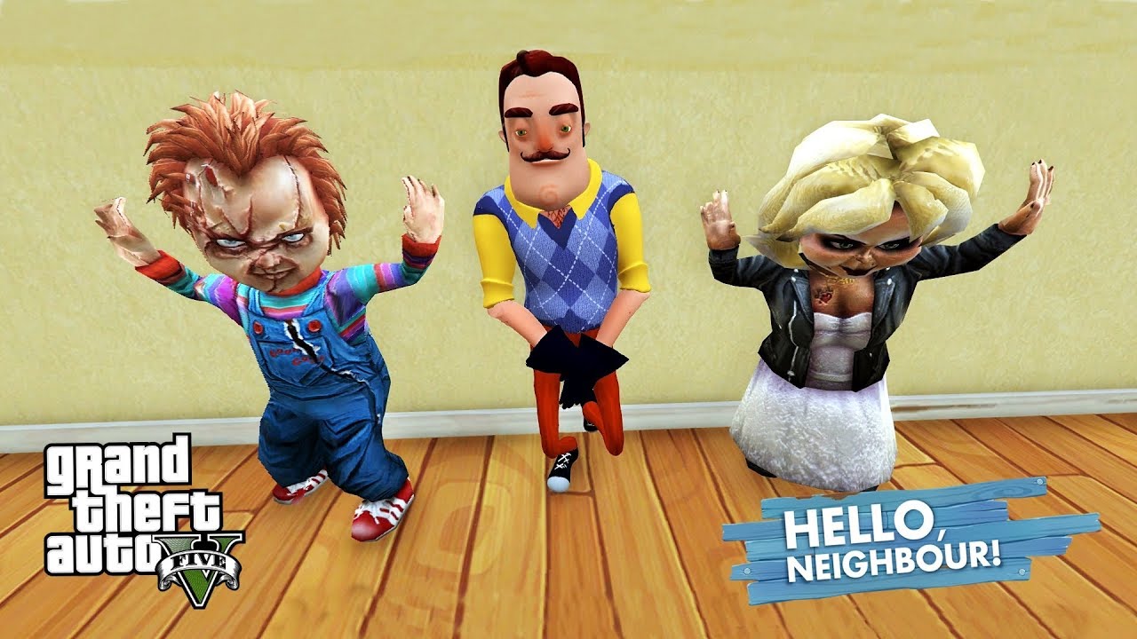 HELLO NEİGHBOR WİLSON İLE CHUCKY VE TİFFANY'İ KAÇIRDIK (GTA 5 MODS)