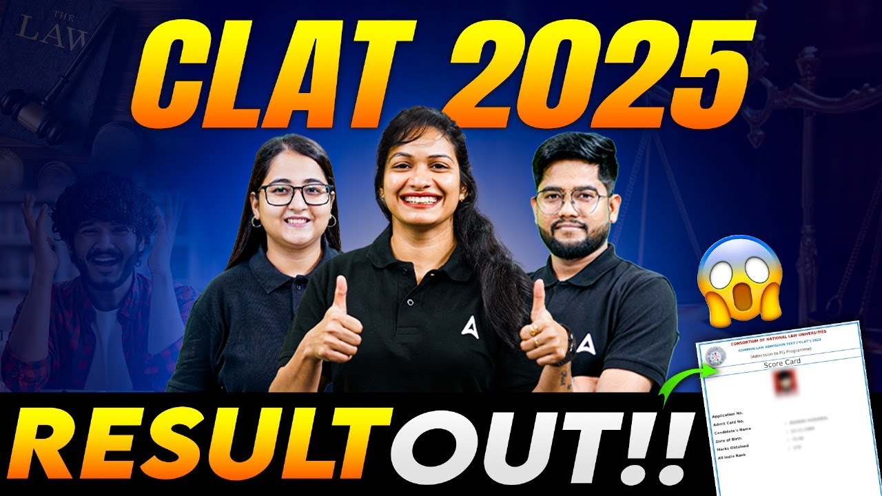 CLAT 2025 Results Out ! 🔥 Biggest Update on CLAT Official Result ✅ CLAT Result