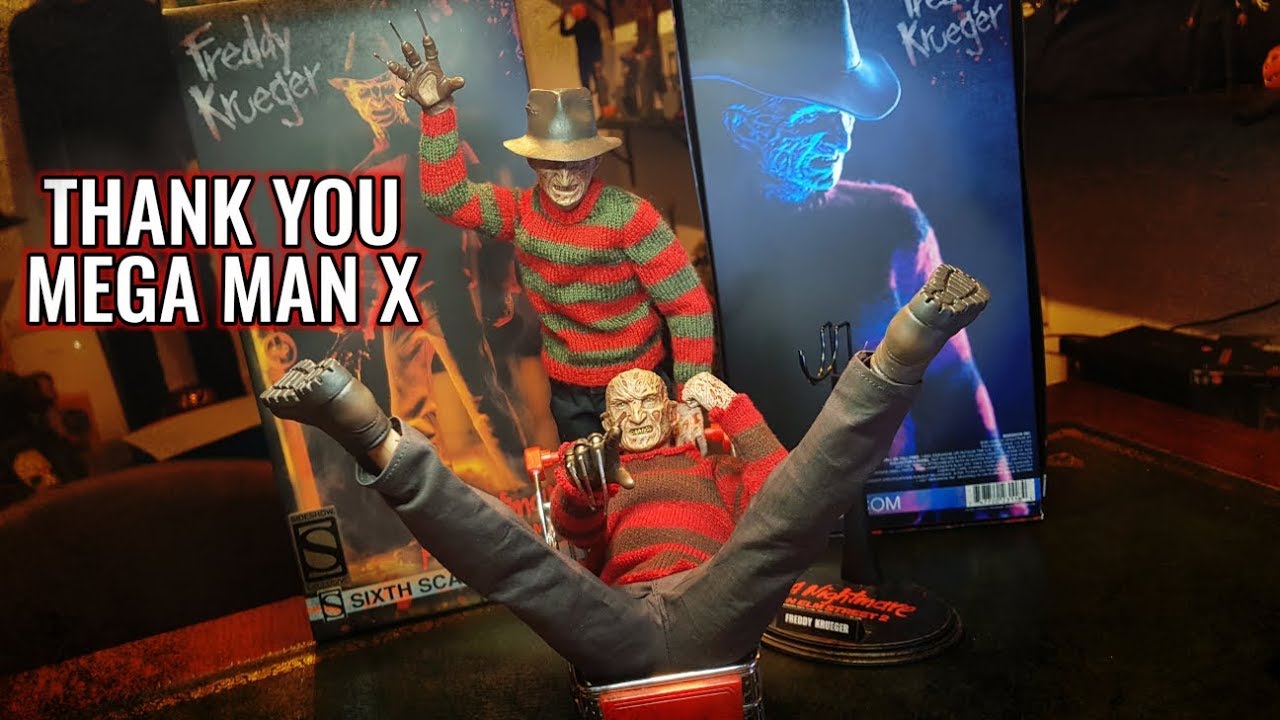 SIDESHOW COLLECTIBLES FREDDY KRUEGER 1/6 FIGURE COMPARISON THANK YOU MEGA MAN X