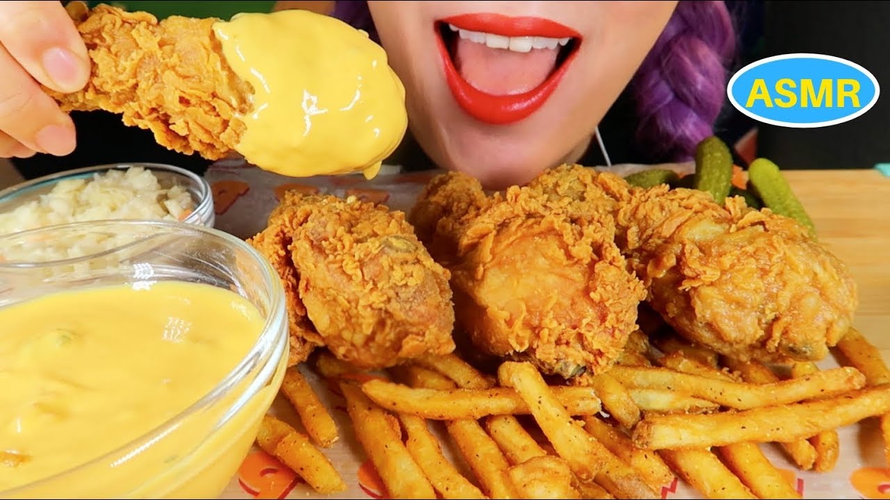 ASMR CHEESY SPICY FRIED CHICKEN TAG *POPEYES* (Zach Choi ASMR’) |CURIE.ASMR