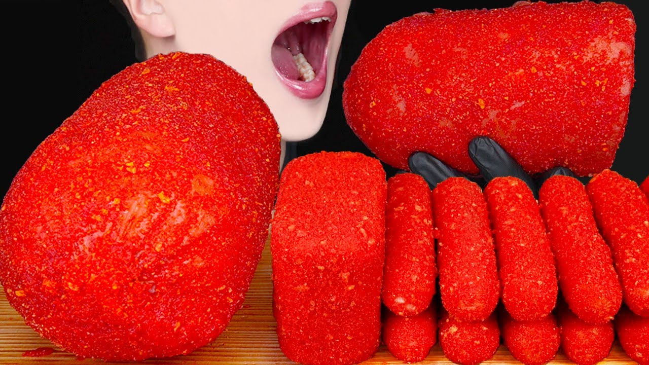 ASMR HOT CHEETOS GAINT SAUSAGE SPAM SPICY FIRE SAUCE COOKING MUKBANG 치토스 소세지 스팸 먹방 咀嚼音 EATING SOUNDS