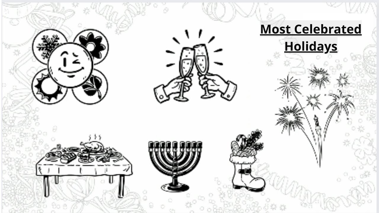 Most Celebrated Holidays || Popular festivals || Popular holidays || Famous holidays ||