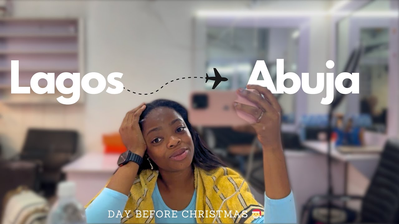 Back to Abuja ✈️ | Christmas Day Prep 🛍️| Lagos Was So Hot I washed My Sew-in 🥲