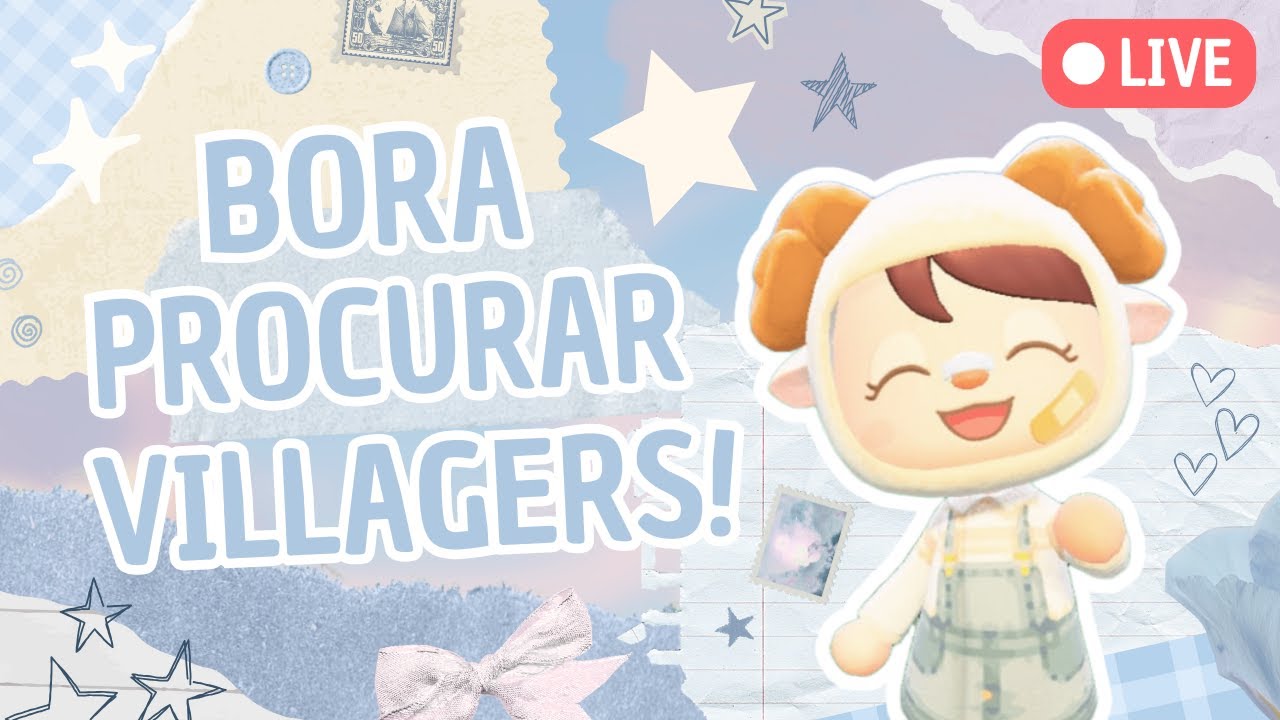 Procurando villagers pra minha nova ilha! | [LIVE] Animal Crossing 💙
